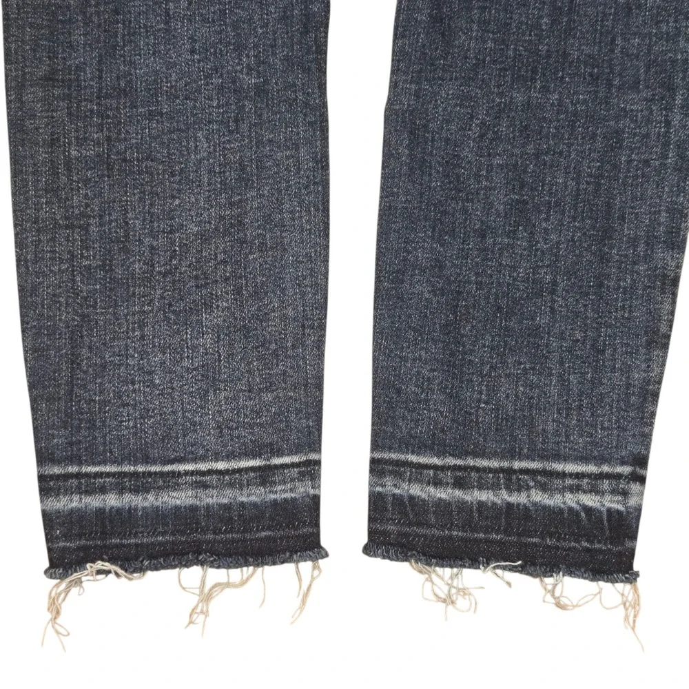 Judy Blue Skinny Fit Dark Wash Distressed Raw Hem Jeans JB88417 Size 13/31 - Picture 4 of 9